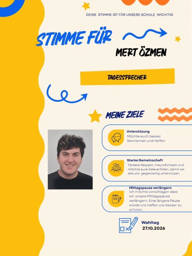 Dienstag-Tagessprecher Kandidat Mert 🙌