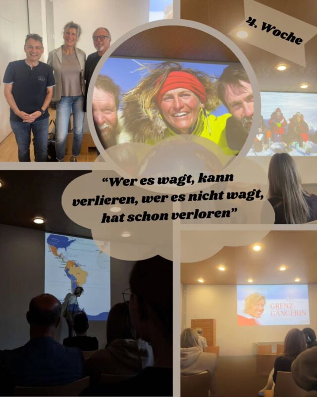 In der 4. Woche durften wir an unserer Schule einen beeindruckenden Vortrag von Evelyne Binsack erleben. Sie erzählte von ihren außergewöhnlichen Expeditionen, ihrer Willenskraft und den Herausforderungen, die sie gemeistert hat. Ob die Besteigung des Mount Everest oder ihre Expeditionen zum Nord- und Südpol – ihre Leistungen zeigen, was mit Mut, Durchhaltevermögen und Entschlossenheit möglich ist.

Vielen Dank für diesen inspirierenden Einblick und die Motivation, an sich selbst zu glauben und seine Ziele niemals aus den Augen zu verlieren.

#EvelyneBinsack #Willenskraft #Motivation #Durchhaltevermögen #Inspiration Mut Erfolg